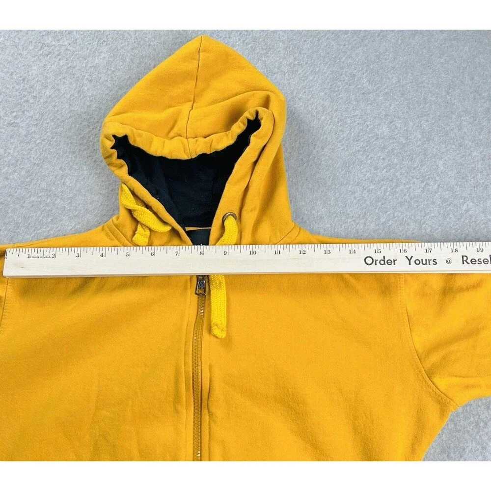 Originals by Alan Jones Boys S Mustard Yellow Full Zip Fleece Hoodie Skater